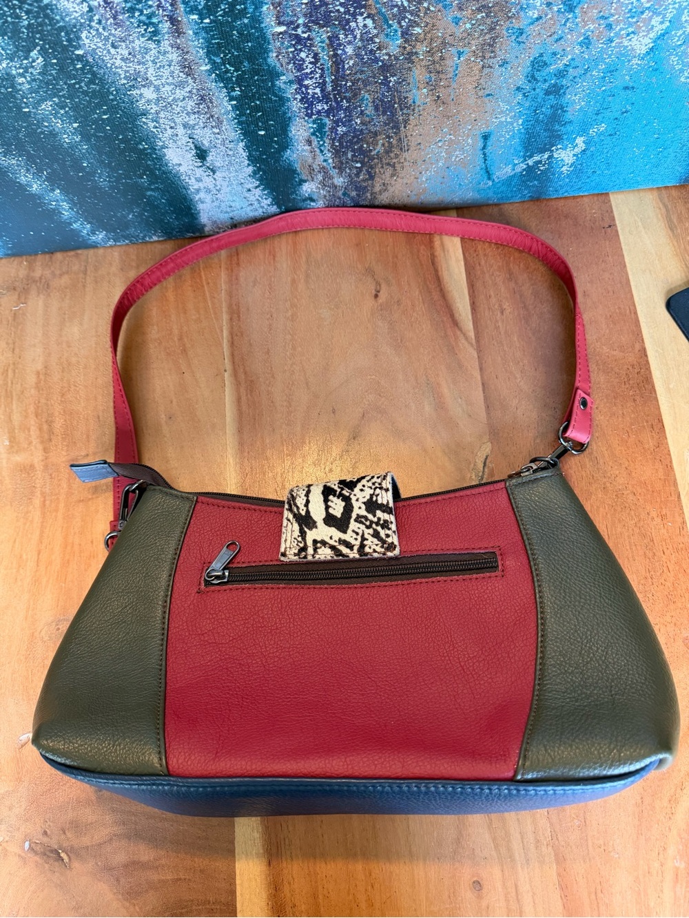 Soruka‎ Dopamine Dressing Recycled Leather Colorblock Bag (EUC) - Picture 5 of 12
